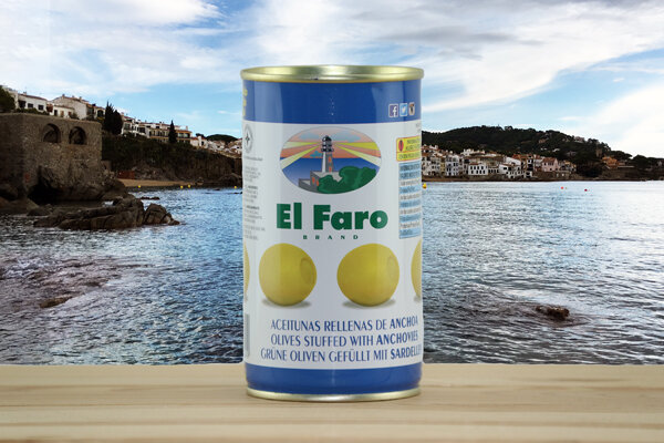 El Faro Oliven gefüllt mit Sardellen