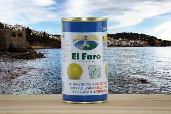 El Faro Oliven gefüllt mit Käsepaste