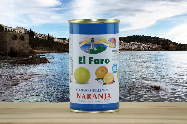 El Faro Oliven gefüllt mit Orange