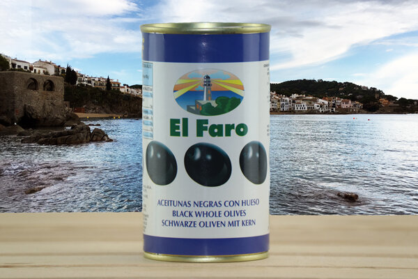 El Faro Schwarze Oliven mit Stein